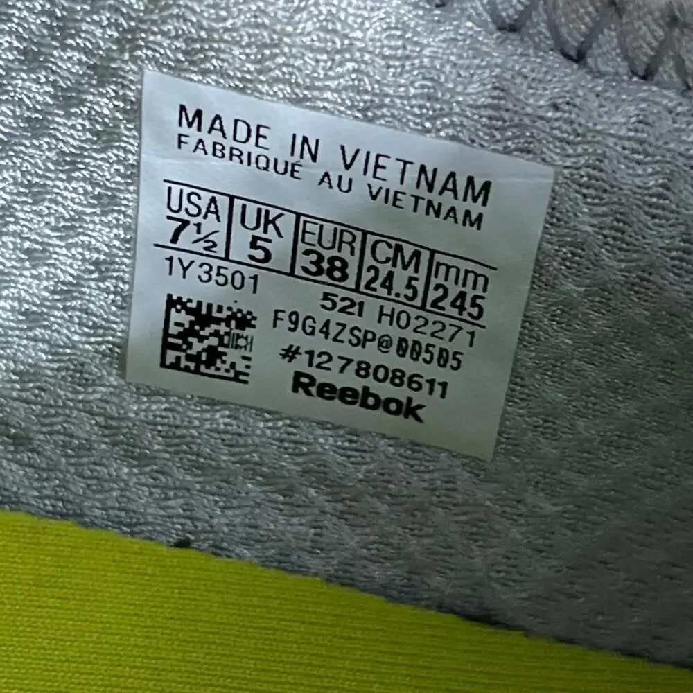 Reebok Zig Sky Womens Size 7.5 Running Shoes Gray Pink Athletic Trainer Sneakers - Picture 9 of 10